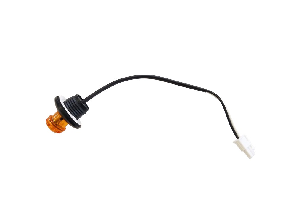 C R N ❤︎ AMBER CLEARENCE/MARKER LIGHT MINI, LED, ROUND, BULLIT W/GROMMET