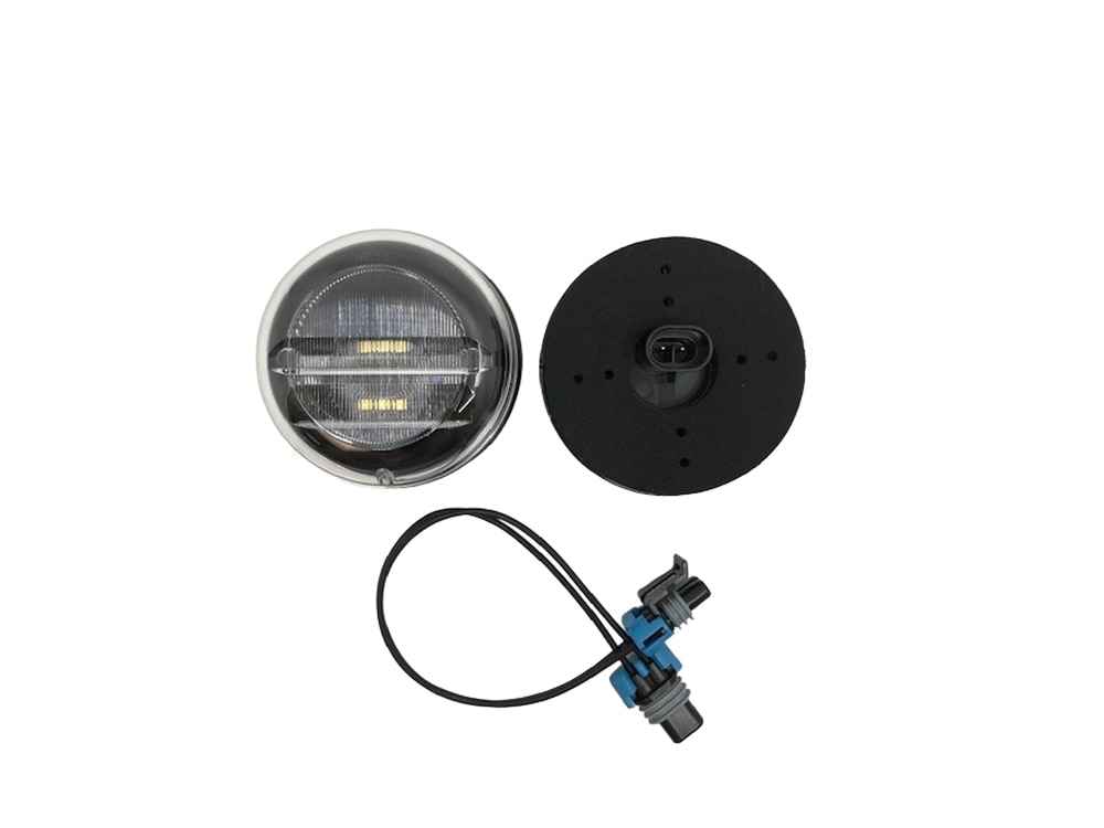 LIGHT ASSY, LED STEPWELL / UTILITY, CLEAR 2 WIRE W/PLUG ROUND