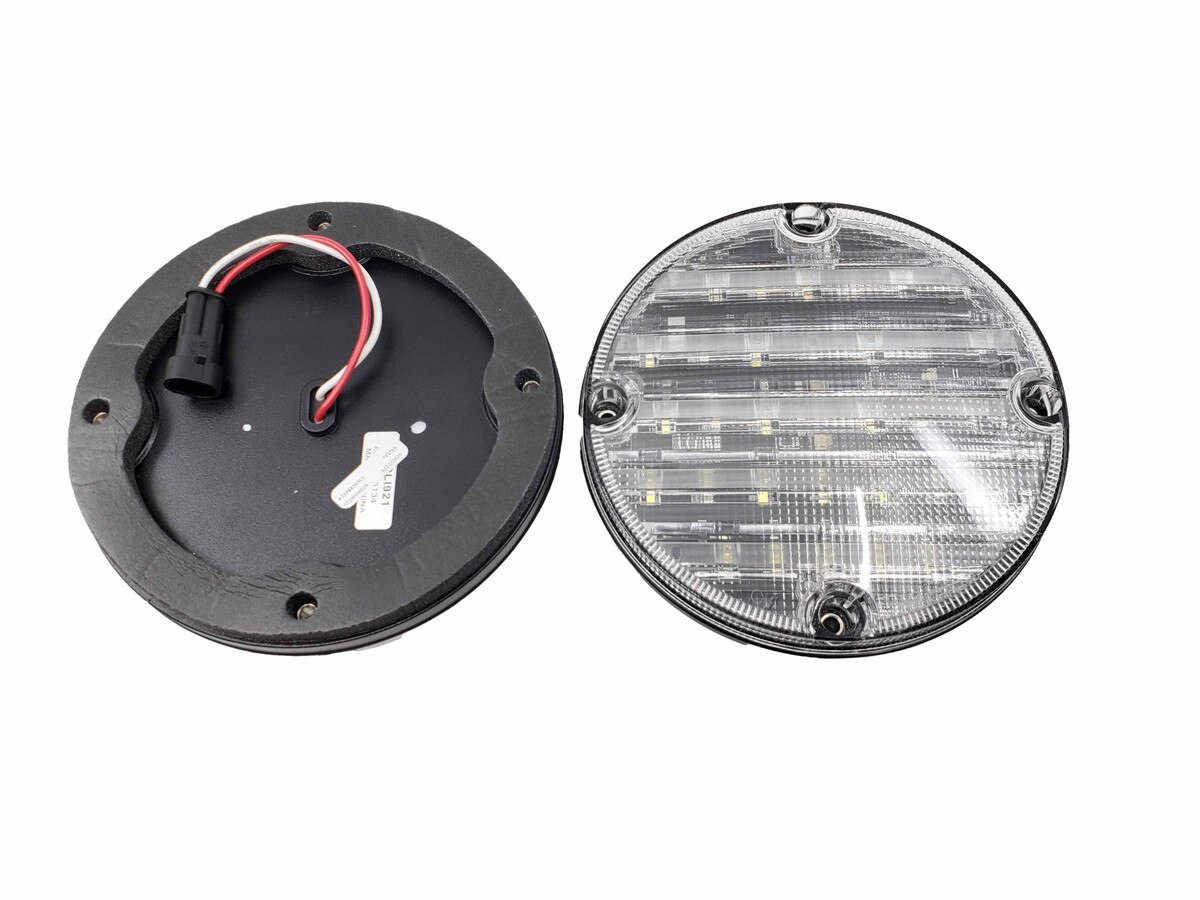 7" round clear backup light