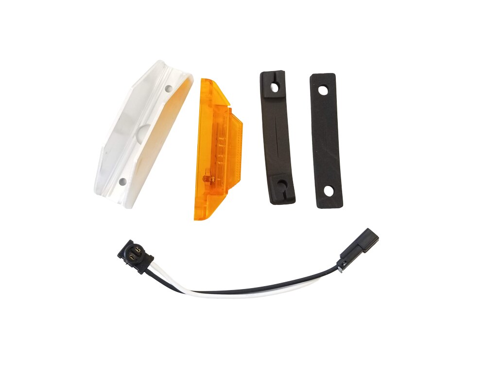 EXTERIOR LIGHT LED CLEAR, 2 HOLE MNT, RECT. 2 WIRE TH w/PLUG 7.362
