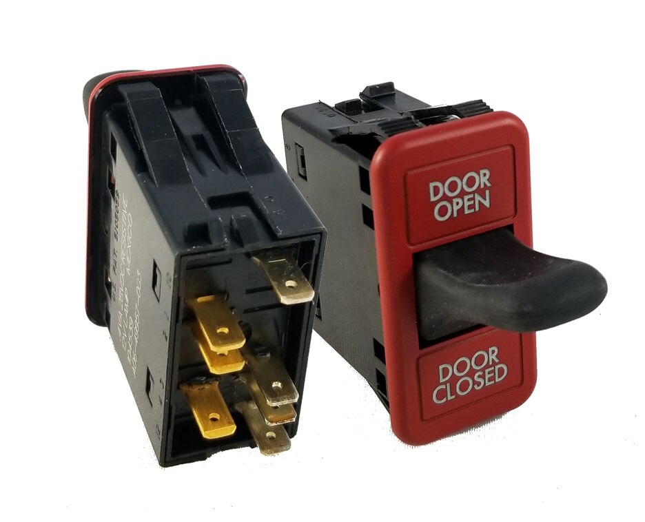 SWITCH, DOOR, 3 POSITION, TH C2 PADDLE, RED LID, 7 TERM 